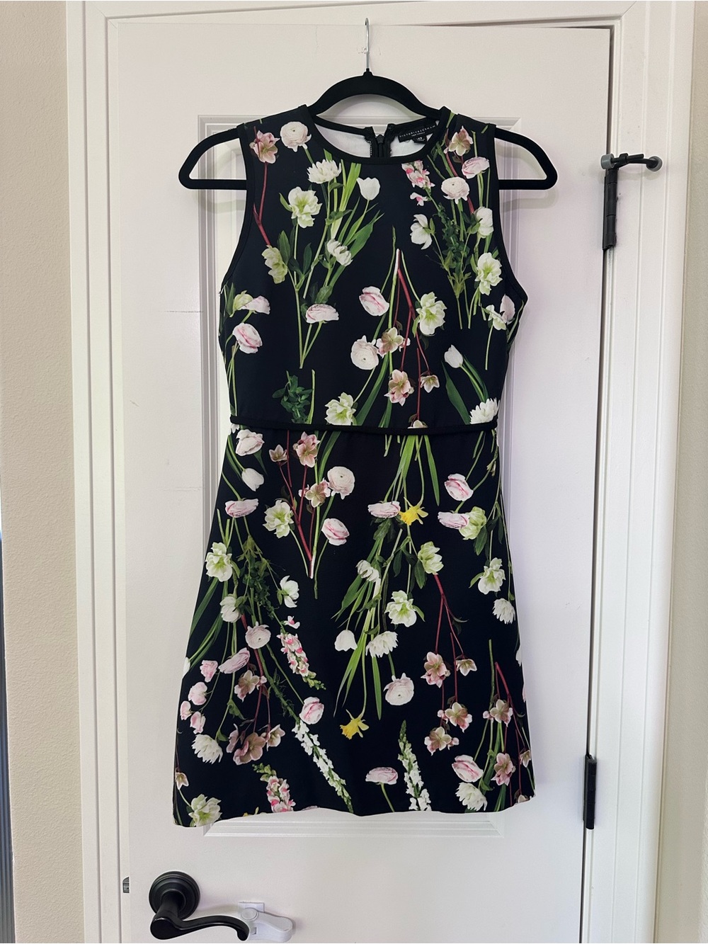 Victoria Beckham for Target Black Dress with Pink & White Floral Print